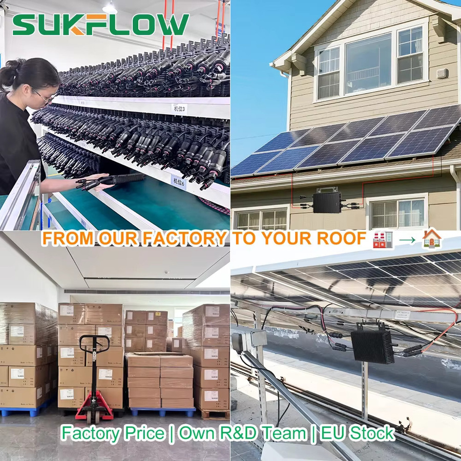 SUKFLOW Zero Expert Netzgekoppelter Mikrowechselrichter 1200W in Schwarz mit WLAN, Bluetooth und MPPT für dein Heimenergiesparsystem inklusive 5m AC-Kabel - Bild 4
