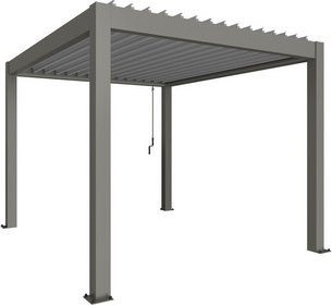 Biohort Pergola mit Lamellendach in Grau, B/H/T: 312 x 255 x 367,5 cm - Bild 1