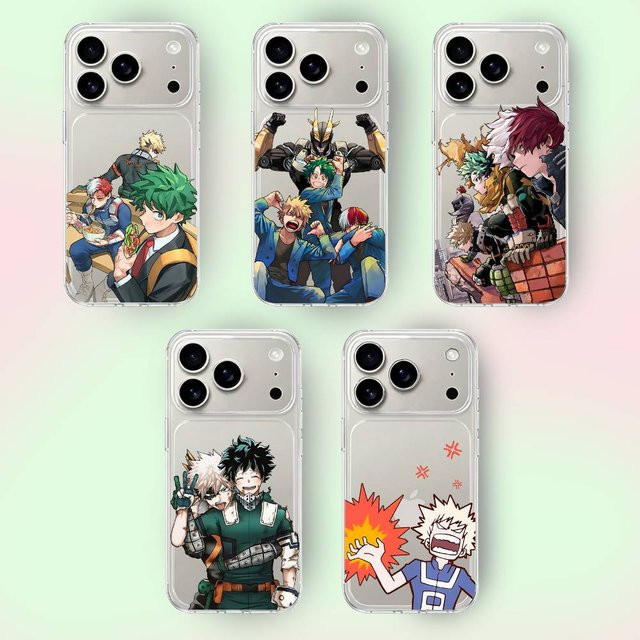 Transparente und stoßfeste Anime My Hero Academia Handyhülle für iPhone 11 bis iPhone 17 Pro Max - Bild 1