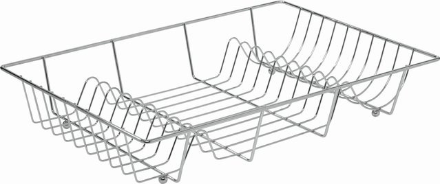 Geschirrabtropfkorb Fabi von Mömax aus Metall in Silber mit Abtropfschale, B/T/H: 48,0 x 32,5 x 9,0 cm - Bild 1