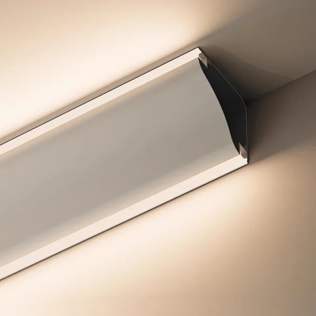 Khelse LED-Profil aus Aluminium für die Oberflächenmontage mit Diffusor in Weiß und warmweißem Licht - Bild 1