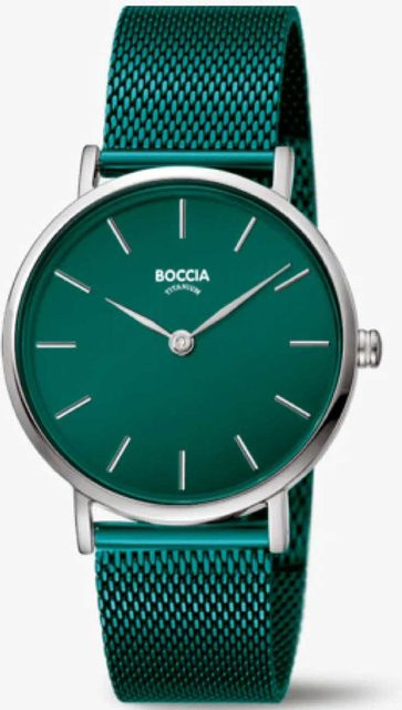 Boccia Damenuhr, Titan, Quarz, 32 mm, Grün, 3 ATM - Bild 1