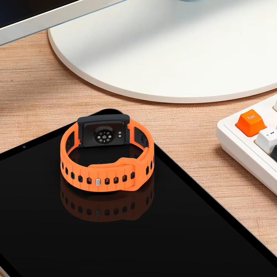 Huami Amazfit Helio Uhrenarmband, Silikon, 22 mm, Schwarz, Unisex - Bild 3