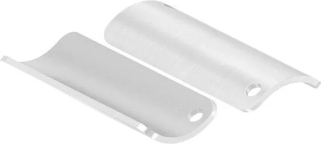 FeNau Handlaufanschlussplatte aus Edelstahl in Silber für Rohr 33,7 mm, B/H/T: 70 x 30 x 2 mm, Bohrungen 4,2 mm - Bild 1