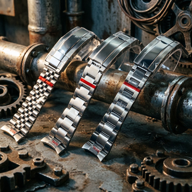 Hiyii Uhrenarmband Edelstahl, Silber, 20 21 mm - Bild 1