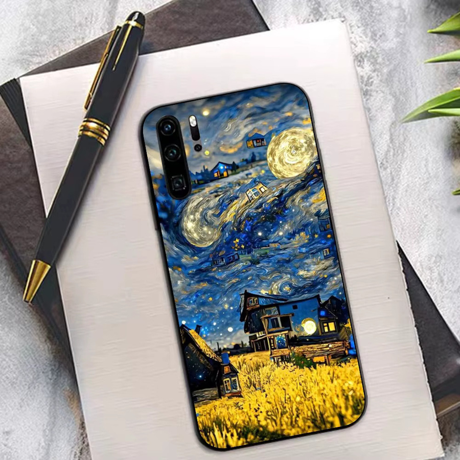 Handyhülle im Van Gogh Sternennacht Design für Huawei P, Mate, Honor und P Smart Modelle, Multicolor - Bild 2