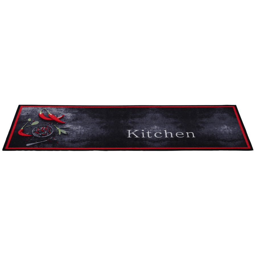 Küchenläufer Cook&Wash rot und schwarz, pflegeleicht und rutschfest, Breite: 50 cm, Länge: 150 cm - Bild 4