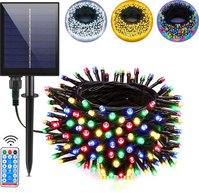 Wasserdichte Solar LED Lichterkette mit 1200mAh Akku für Garten und Außenbereich - Bild 1