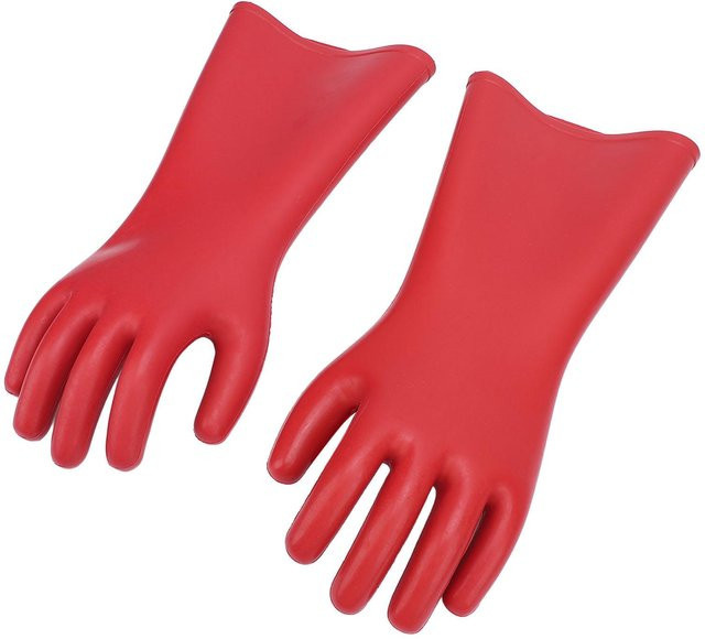 2 Stück Elektrisch isolierte Handschuhe von Painter in Rot, 12 kV Hochspannungsbeständig, Schnittfest und Durchstichfest aus Latex - Bild 1