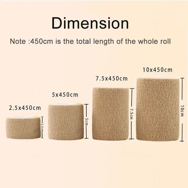 10 Rollen elastisches medizinisches Klebeband in Beige, atmungsaktives Sport-Selbstklebeband für Handgelenk, Knöchel und Erste Hilfe - Bild 1