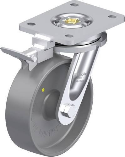 Blickle Schwerlast-Lenkrolle LO-PO 160G-ELS-RI4 in Grau mit Kunststoffrad und 450 kg Tragfähigkeit, Rad-Durchmesser: 160 mm - Bild 1