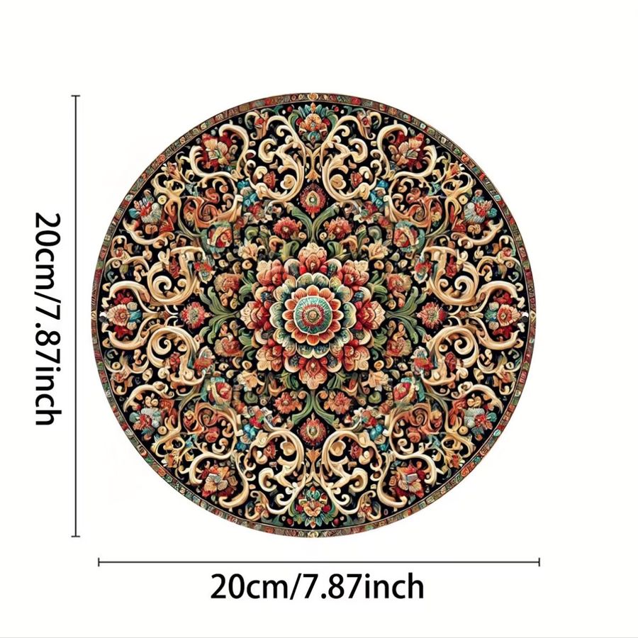 Potdemiel Vintage-Wandkunst im persischen Stil aus Aluminium, rund, Multicolor, Durchmesser: 20,3 cm - Bild 2