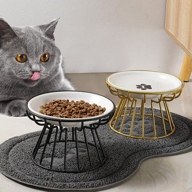 JETTING Keramik Futter- und Wassernapf für Katzen und Hunde, erhöhter Napf für das Füttern und Trinken - Bild 1