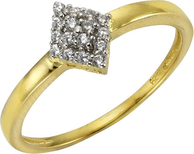 Ellen K. Ring 375 Gelbgold, Zirkonia, Damen - Bild 1