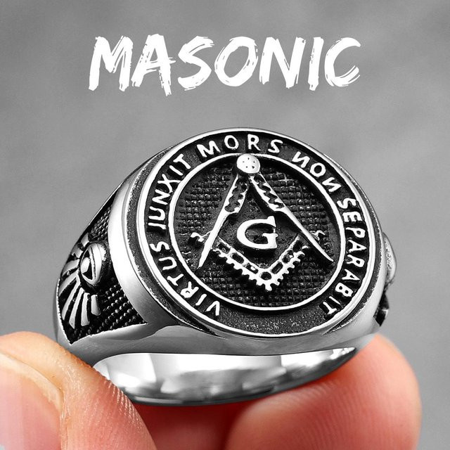 Yiran Jewelry Ring Edelstahl, Totenkopf, Herren - Bild 1