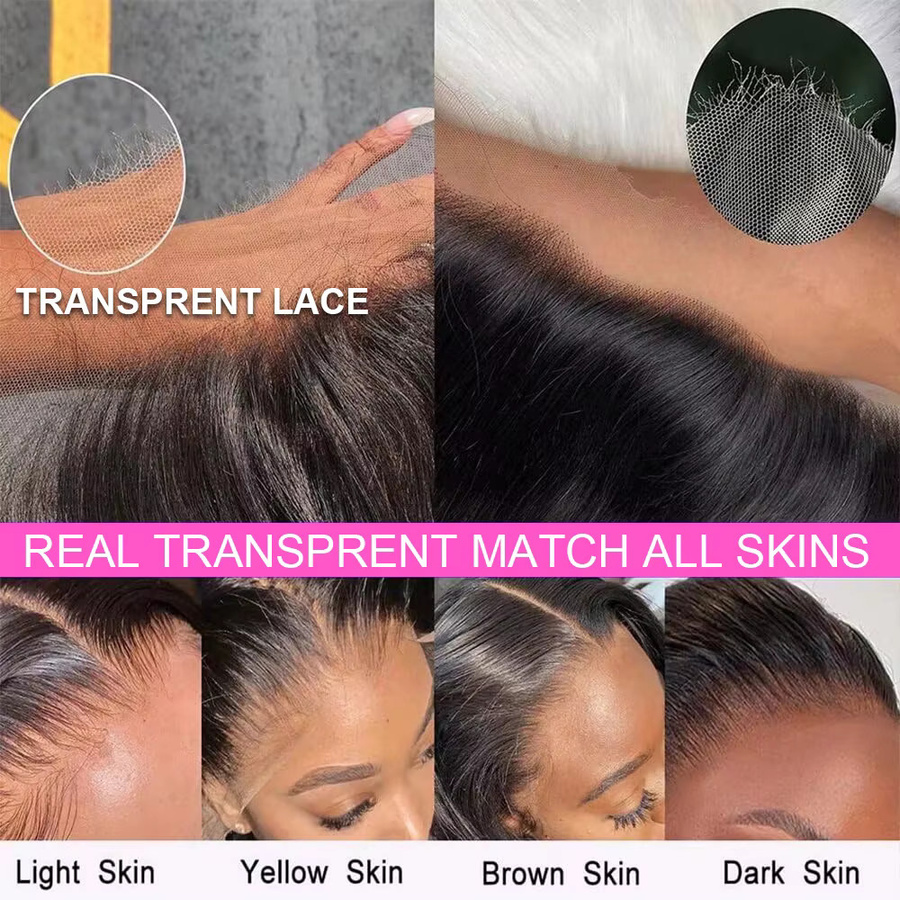 xbeauty Bob-Perücke, 100 % Echthaar, gewellt, schokoladenbraun, 13 x 4 Spitzenfront - Bild 4