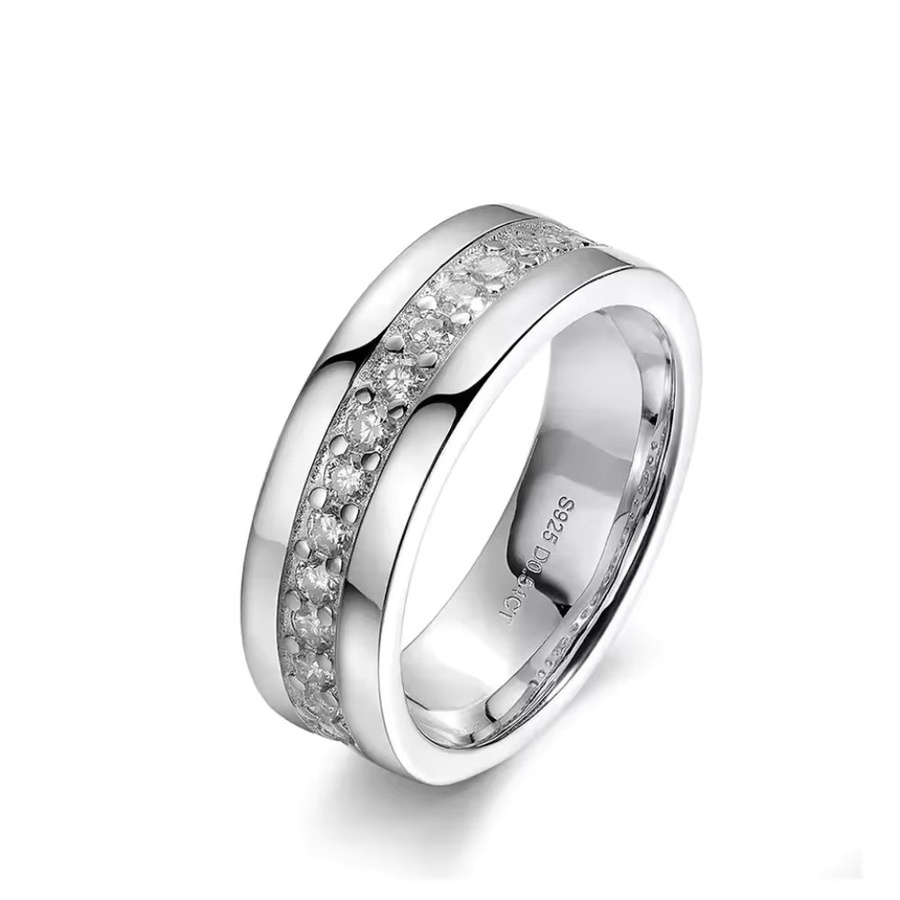 NKHOG Ring, 925 Silber, Moissanit, Unisex - Bild 3