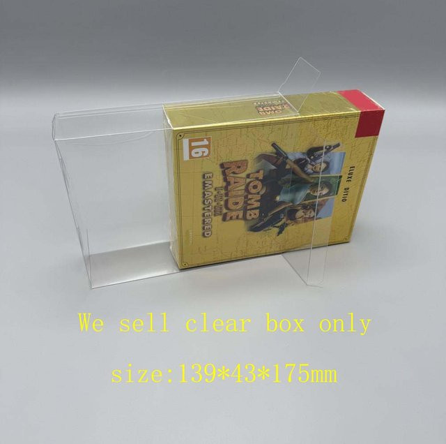 Xunbeifang PET Schutzbox für Tomb Raider I-III Remastered als transparentes Display-Case für PS5 und Nintendo Switch - Bild 1