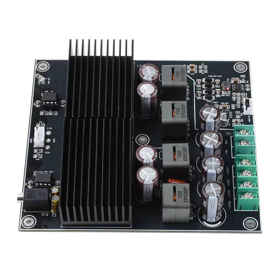 diymore HIFI Stereo Dual-Channel Power Verstärker Modul mit TPA3255 Dual-Core, 600W + 600W, Schwarz - Bild 3