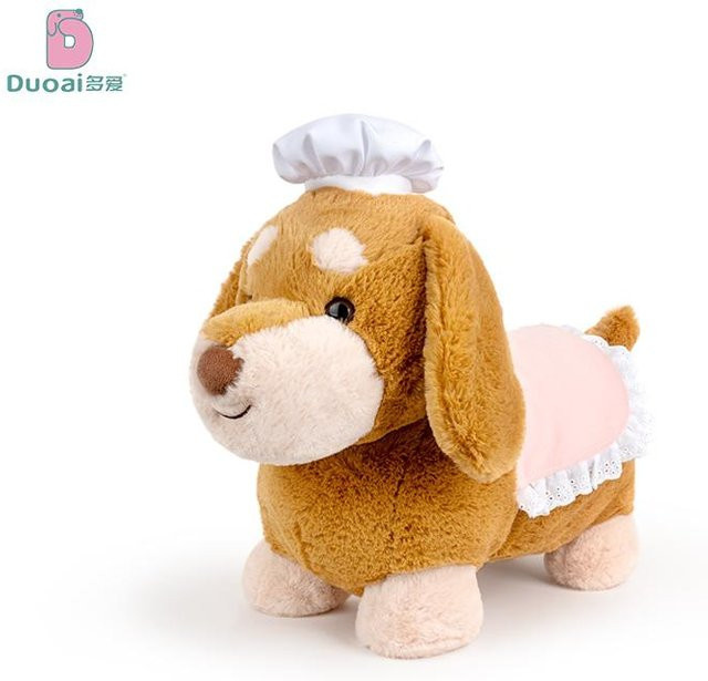 Yiran toy Niedliche Welpenpuppe Dackel, Plüschtier, 40cm, Braun - Bild 1