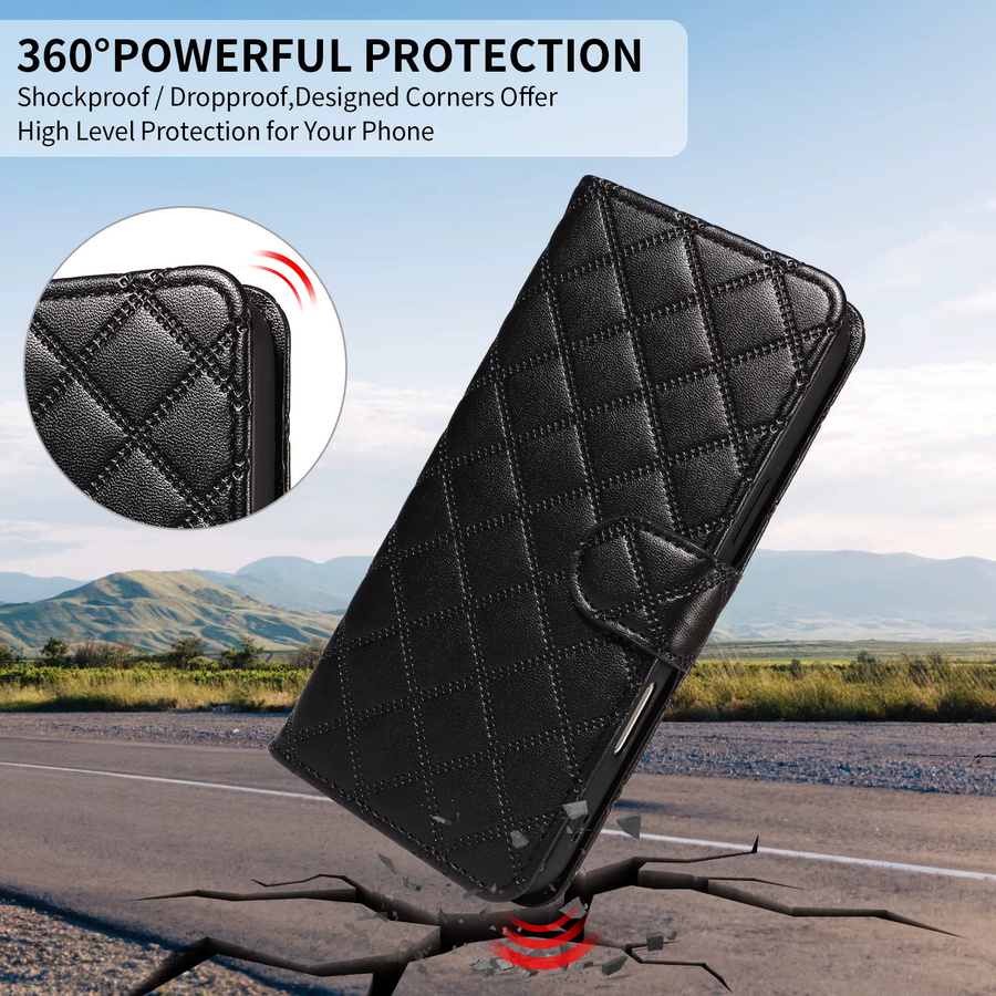 Leder Handytasche für Samsung Galaxy A-Serie in Schwarz oder Lila - Bild 4