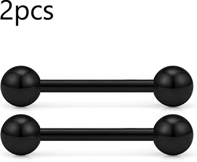 Piercing Barbell Edelstahl, Schwarz, Damen - Bild 1