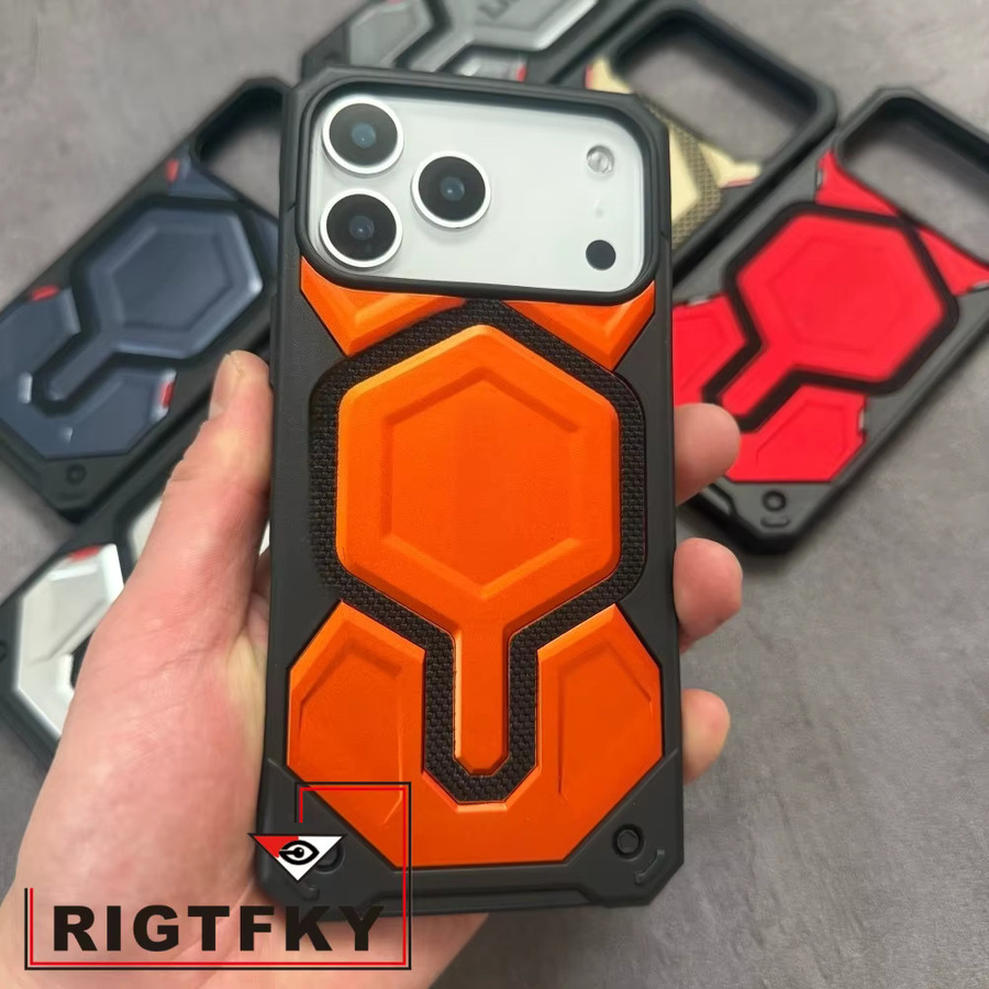 Robuste Militär-Schutzhülle für iPhone 12 bis iPhone 17 Pro Max in Schwarz mit magnetischer Rückabdeckung - Bild 3