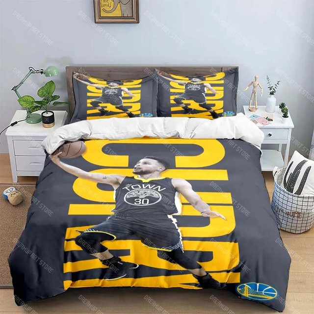 Lodestar Basketballstar Bettwäscheset mit Motiv für Kinder und Jugendliche, Schwarz, B/H: 173 x 218 cm - Bild 1