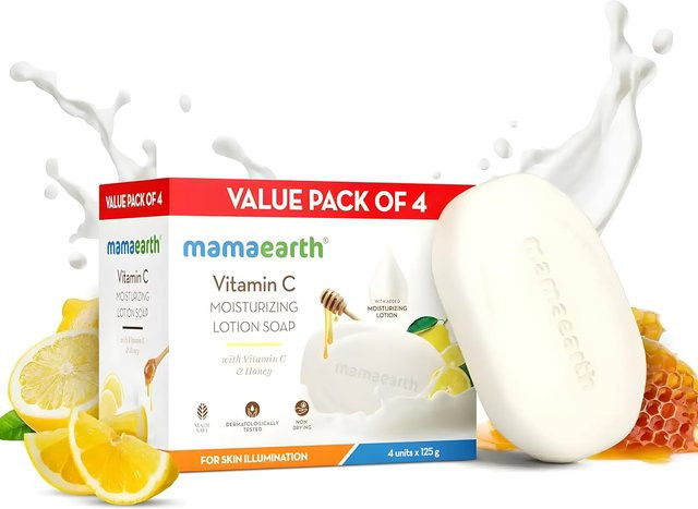 Mamaearth Vitamin C Seife, 4 x 125g, Unisex - Bild 1
