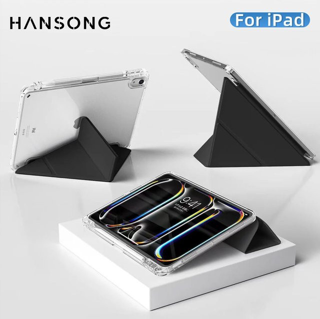 Hansong Magnetische Y-Falt Hülle für iPad Air 11 13 M4 M3 M2 und iPad Pro 11 13 12.9 in Purple - Bild 1
