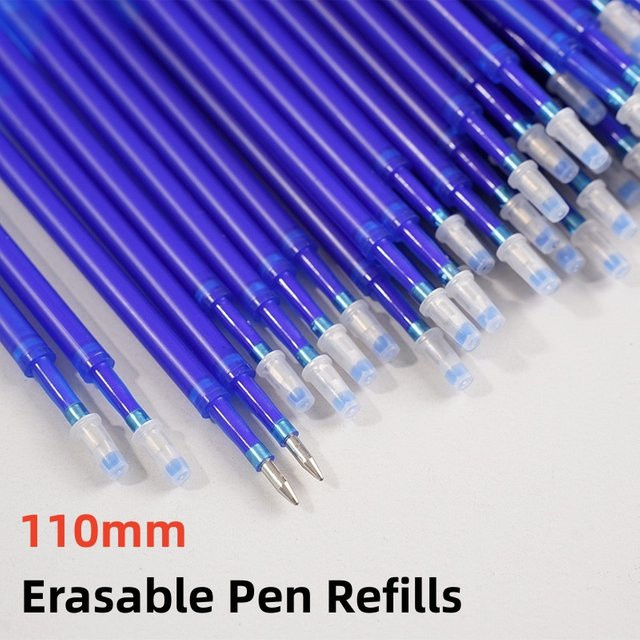 Genkky Löschbare Gelstift-Nachfüllungen in Blau, 0,5 mm Stärke, Länge: 110 mm - Bild 1