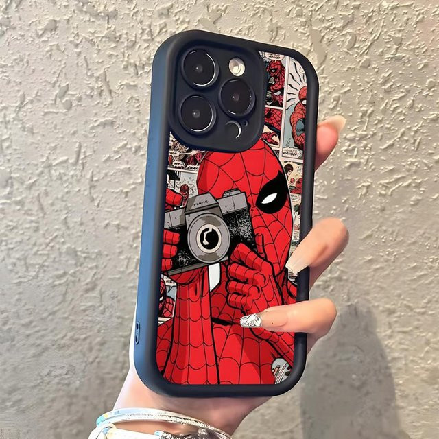 Marvel Spider-Man Silikon Handyhülle für Apple iPhone 17 Pro Max, 16, 15, 14, 13, 11 Plus, Multicolor - Bild 1