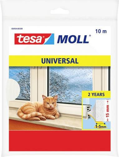 tesamoll Universal Dichtband von tesa in Weiß, selbstklebend, Länge: 10 m, Breite: 1,5 cm - Bild 1