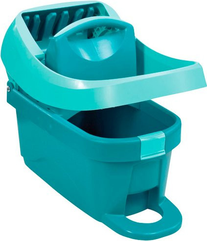 Leifheit Wischtuchpresse Profi Evo mit Rolleneimer in Türkis und Grün - Bild 1