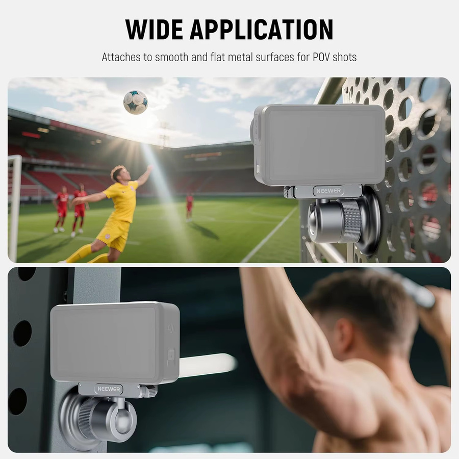 NEEWER Magnetische Kamerahalterung mit 360 Grad Adapterhalterung und Schnellverschluss für DJI Osmo Action 5 Pro, 4 und 3 - Bild 2