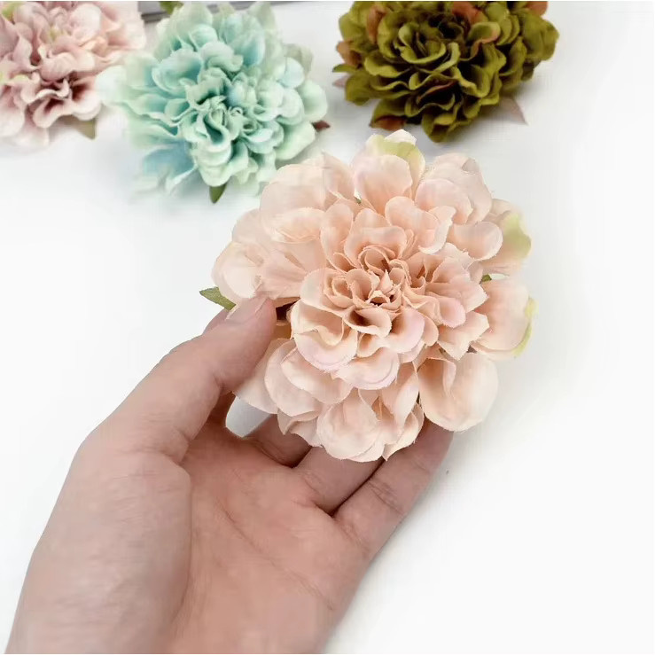 Uflower Künstliche Pfingstrosen aus Seide in Lila und Multicolour für DIY Hochzeitsdeko und Party-Dekoration (5 oder 10 Stück) - Bild 2