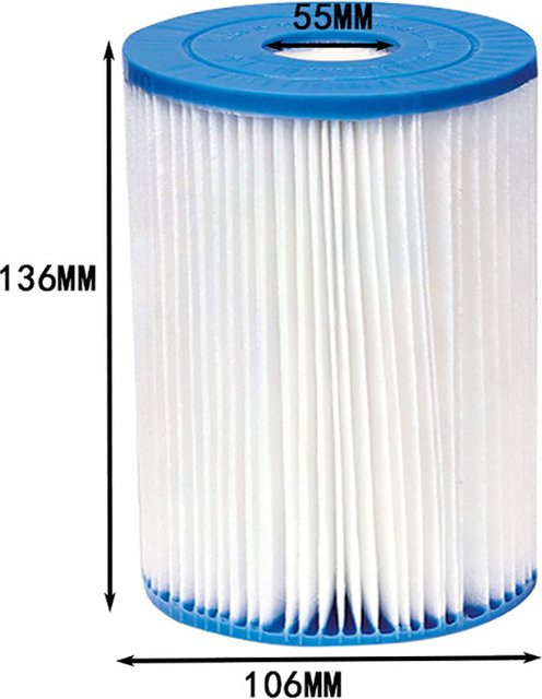 2 Stück Bestway Pool-Filterkartuschen Typ II für Schwimmbeine, weiß - Bild 1