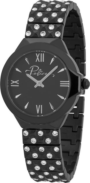 Police Damenuhr, Quarz, Edelstahl, Schwarz, 34 mm, 3 ATM - Bild 1