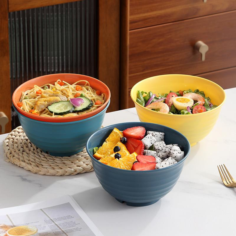 YTO Home 1 Mikrowellengeeignete Nudelschüssel aus Weizenstroh für Ramen, Salat und Obst - Bild 2