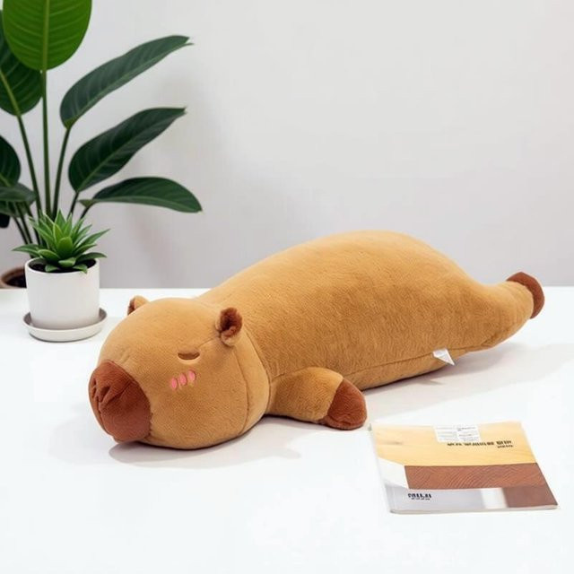 Yiran Health & Beauty Capybara Langes Kissen, Plüschtier, ab 14 Jahren - Bild 1