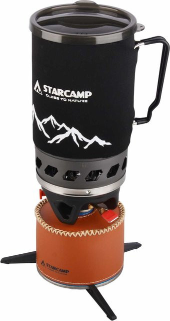 STARCAMP Fastboil Jet Cooker Gasherd für Camping und Wandern, Schwarz, 1400 ml - Bild 1