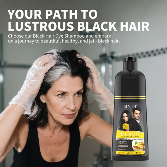Sevich Haarfärbe-Shampoo, Schwarz, Unisex - Bild 1