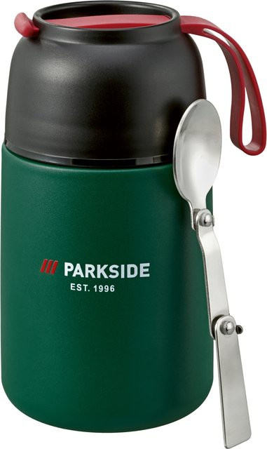 PARKSIDE Isolier-Lunchbehälter Fan-Edition in Grün mit Besteck, auslaufsicher und aus Edelstahl - Bild 1