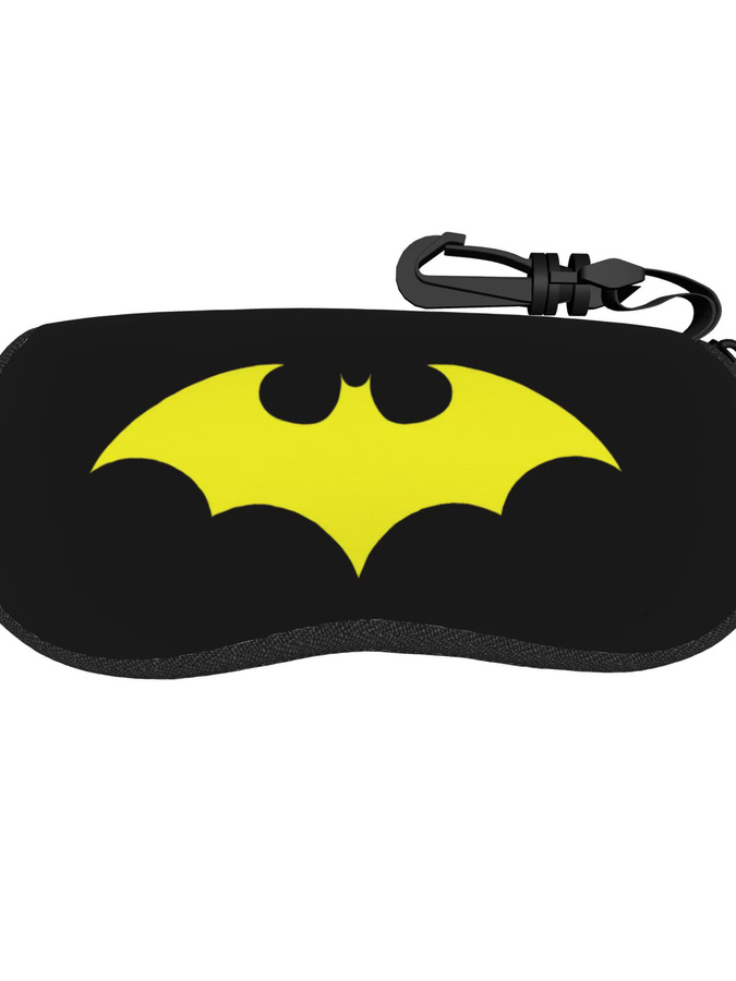 Bandai Brillenetui, Gelb, Schwarz, mit Fledermaus-Logo - Bild 7