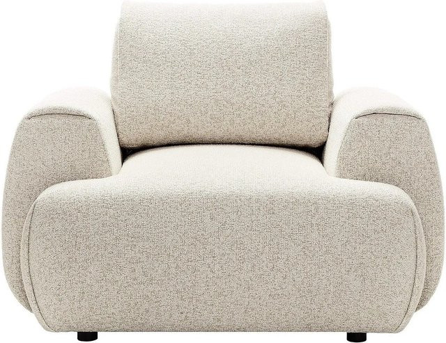 Vente-unique Sessel Monelia in Beige mit gerader Rückenlehne und Armlehnen aus Stoff, Höhe: 109 cm - Bild 1