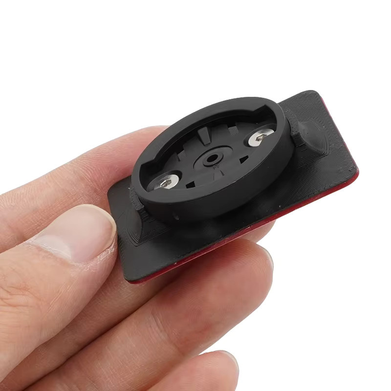 YUENHOANG Oberrohr-Montagehalterung für Garmin und Wahoo GPS-Fahrradcomputer mit Klebebefestigung und 190mm Sicherheitsseil, Schwarz - Bild 3