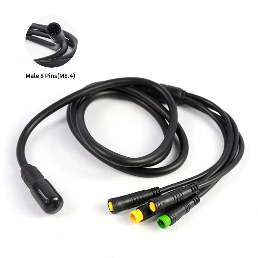 Bafang E-Bike Motorkabel T4 in Schwarz für Mittelmotoren BBS01, BBS02, BBSHD sowie 8Fun Motoren inklusive Display, Bremshebel und Drosselklappe - Bild 4