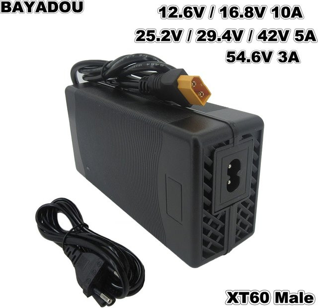 BAYADOU Lithium-Schnellladegerät mit XT60-Anschluss, Schwarz, 16,8V 10A - Bild 1