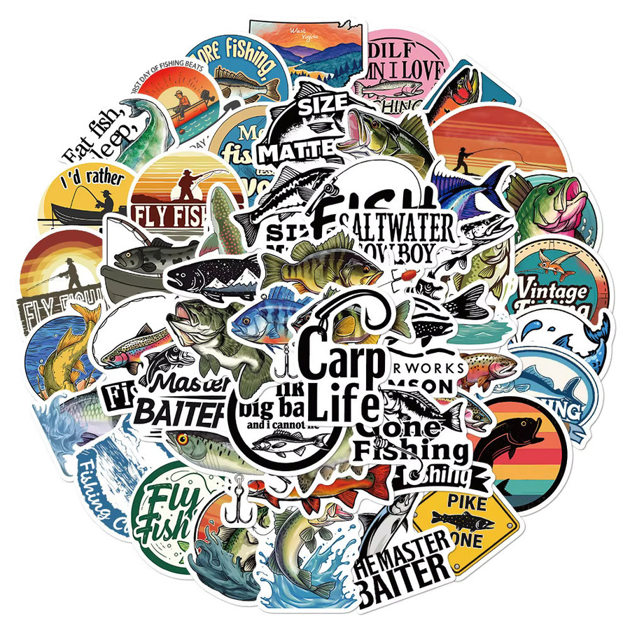 50 Stück Graffiti-Aufkleber für Outdoor-Reisen, Angeln und Tauchen, bunt, BulingBulingStickers Store - Bild 2