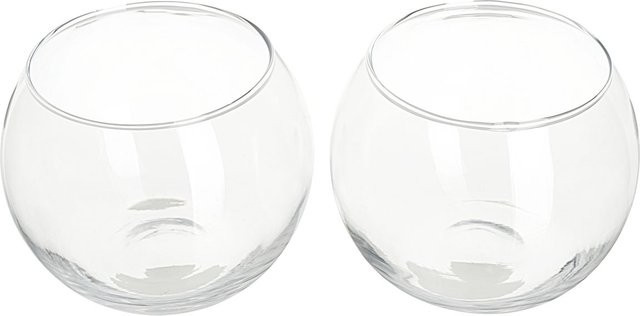 VBS Teelichtglas Bowl transparent, 2 Stück, Durchmesser: 10,5 cm, Höhe: 8,5 cm - Bild 1